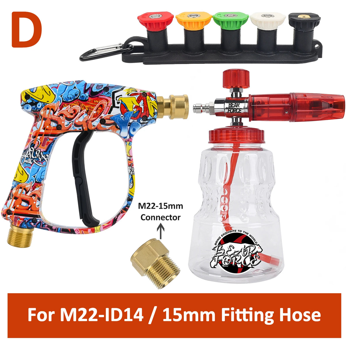 Pressure Washer Gun Kit with 1L Foam Cannon