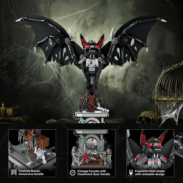 928PCS Gothic Dark Bat Building Set
