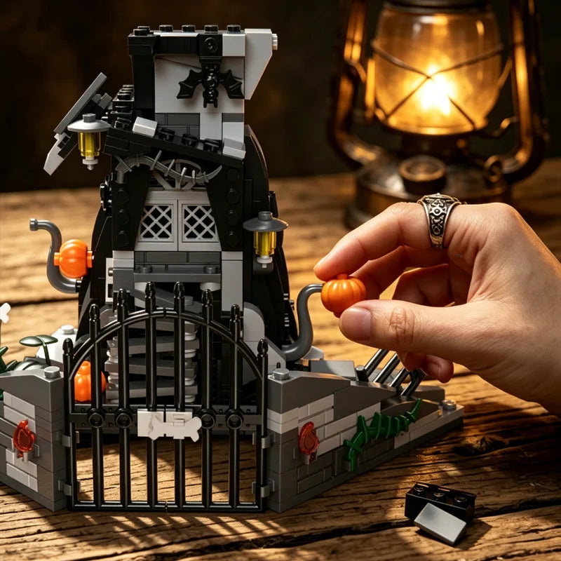 Nightmare-Inspired Haunted Mansion Building Block Collection – 581 Pieces