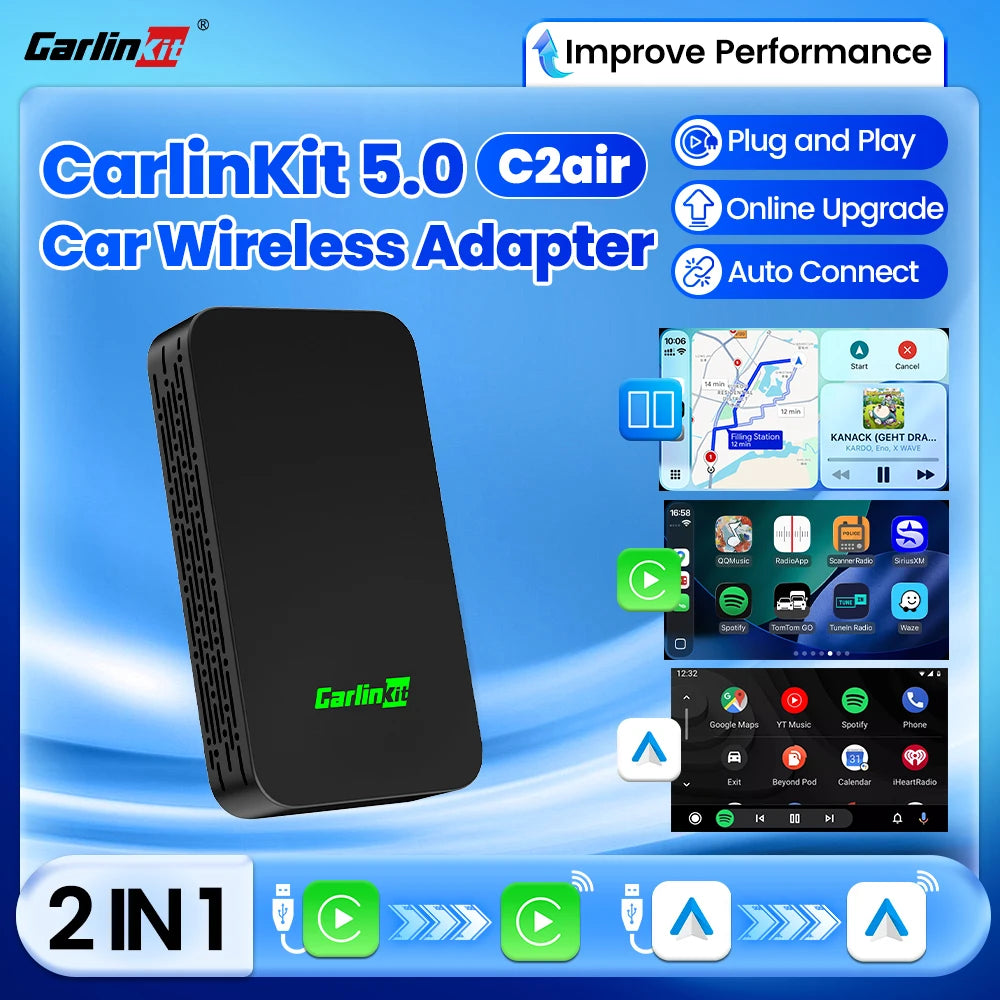 CarlinKit 5.0 C2Air Wireless CarPlay & Android Auto Adapter