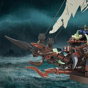 2,159 Pieces - LED Flying Dutchman Ghost Pirate Ship Building Block Set
