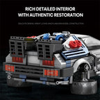1:24 Classic Movie Time-Travel Racing Car Building Block Set – 405 Pieces