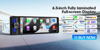 7" Retractable Wireless Android Auto Car Stereo – 1DIN MP5 Player