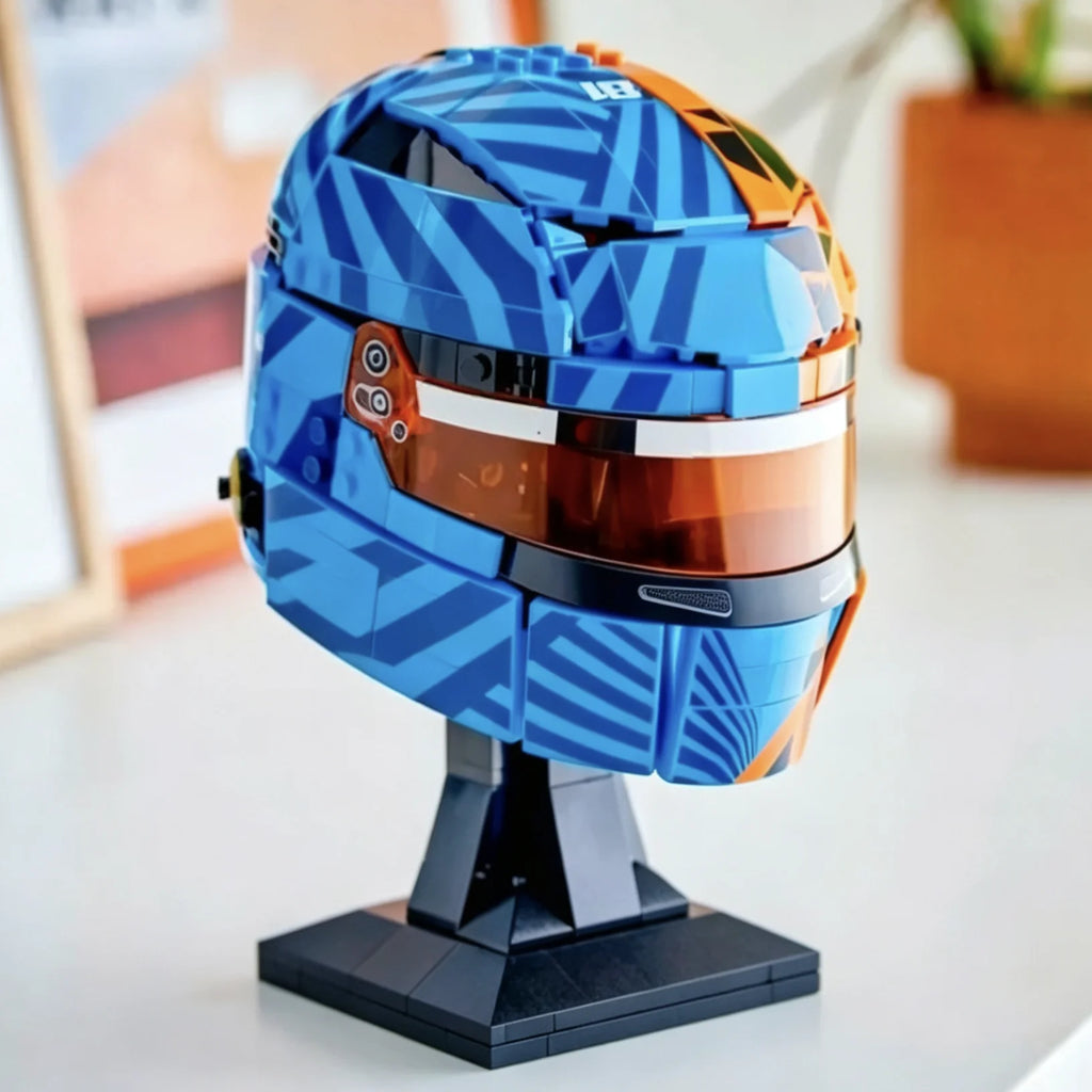 Formula Racing Driver Helmet Building Block Collection