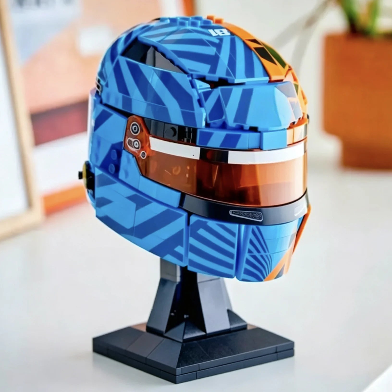 Formula Racing Driver Helmet Building Block Collection