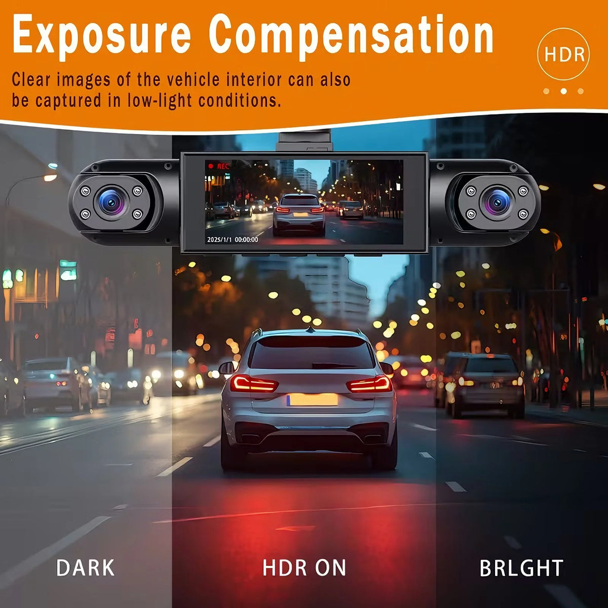 4-Camera 360° Dash Cam – Front, Rear & Side