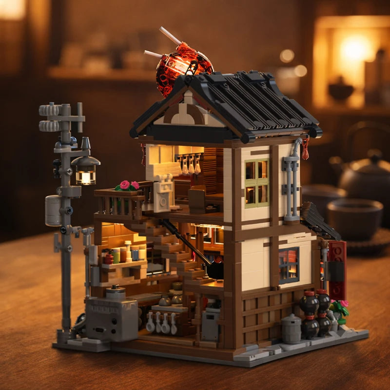1,670PCS Japanese Ramen Shop Building Set