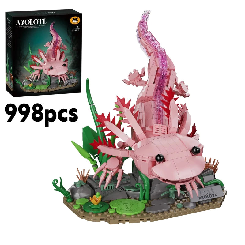 998PCS Axolotl Building Blocks – Underwater Display Model