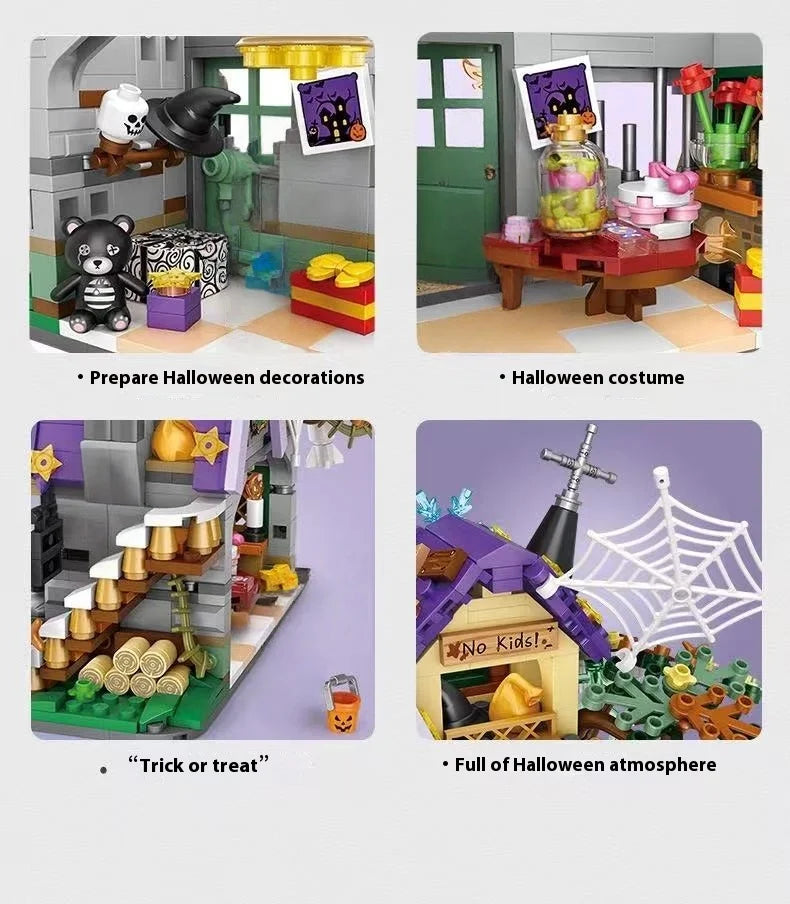 Halloween Horror Building Block Collection – Spooky MOC Display Sets