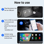 TOP SELLER - 2-in-1 Wireless CarPlay & Android Auto Adapter