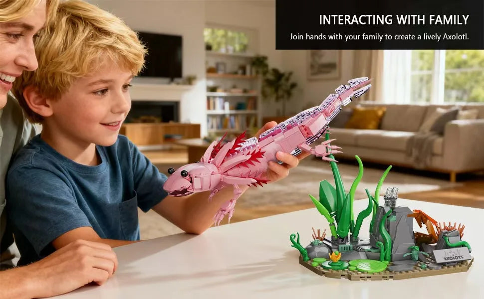 998PCS Axolotl Building Blocks – Underwater Display Model