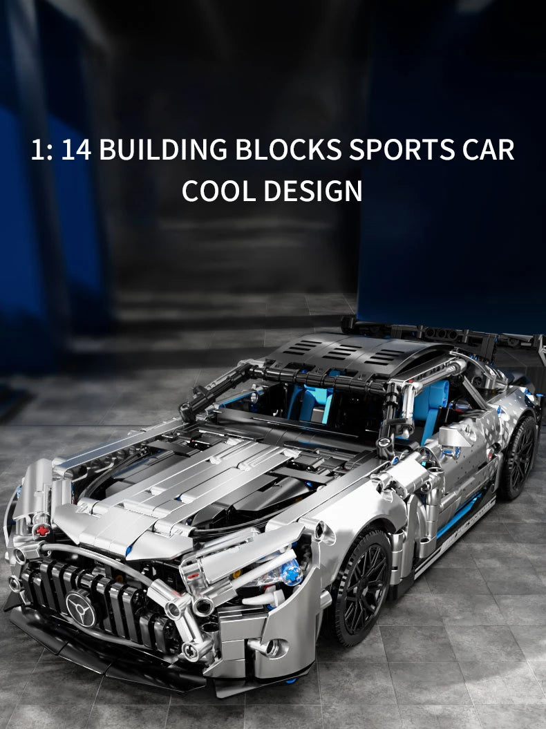 1:14 Scale Technical Racing Car Building Block Set – 1,310 Pieces