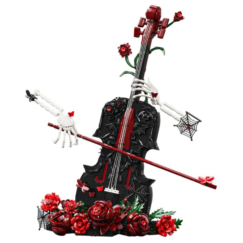 1,429 Pieces - Gothic Skeleton Cello Building Block Set