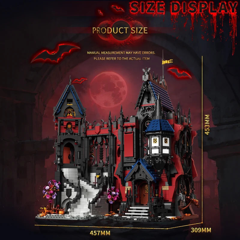 Vampire Castle Building Block Set – 3,540 Piece Gothic Horror Castle