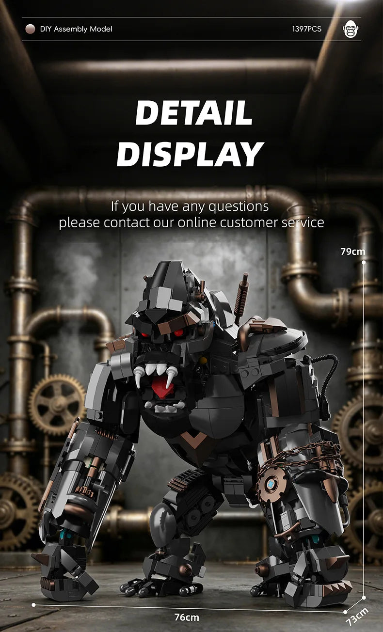 1,414 Pieces - Giant King Kong Mecha Building Block Set