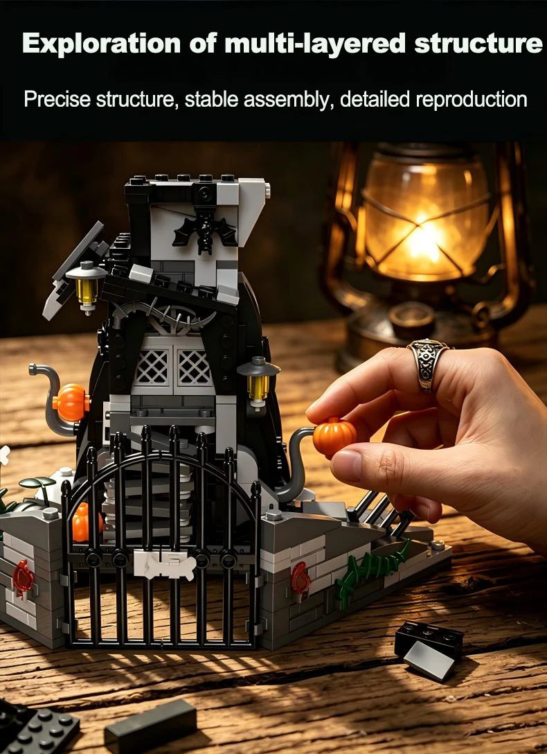 Nightmare-Inspired Haunted Mansion Building Block Collection – 581 Pieces