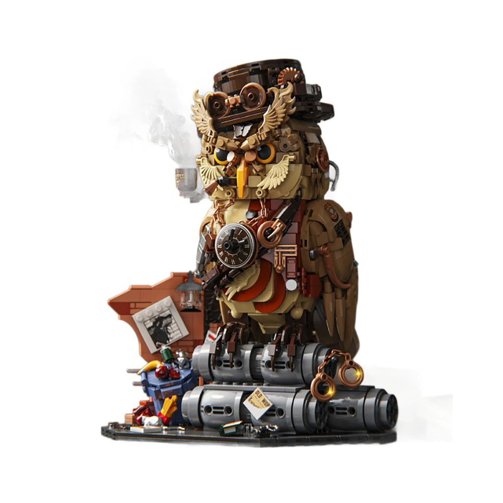 Mechanical Owl Detective Building Block Set – 1,286 Pieces