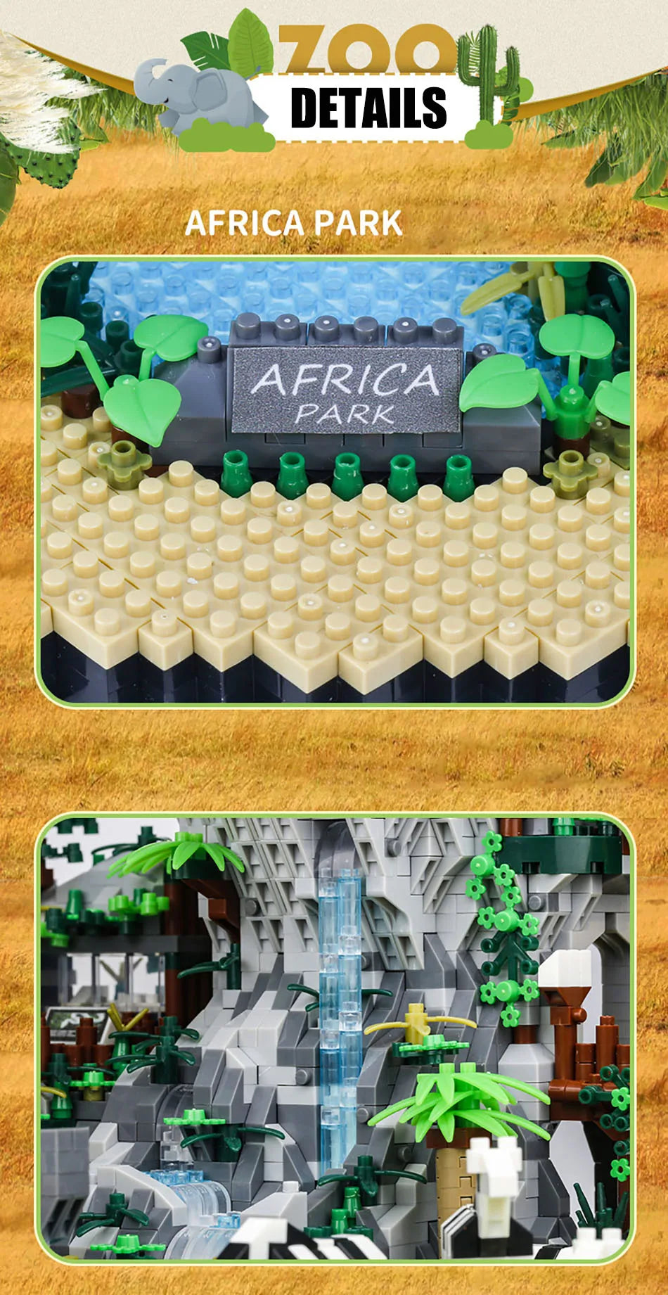 4800PCS / 5000PCS Animal Zoo MICRO Building Blocks – Connecting Animal Park Sets
