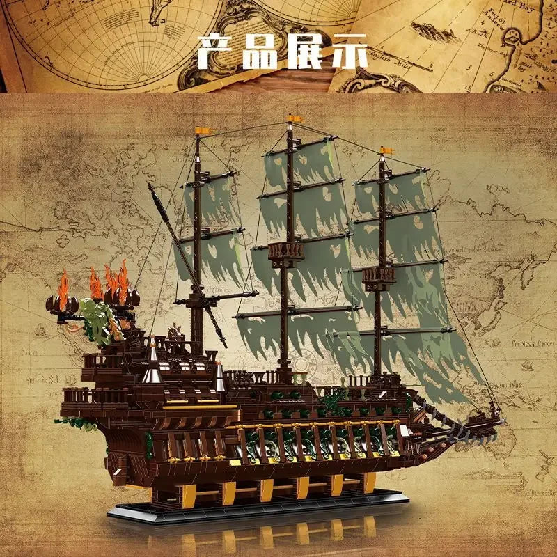 4,364 Pieces - Mould King Dutchman Ghost Pirate Ship Building Block Set