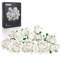 12 Rose White Bouquet Building Set