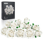 12 Rose White Bouquet Building Set