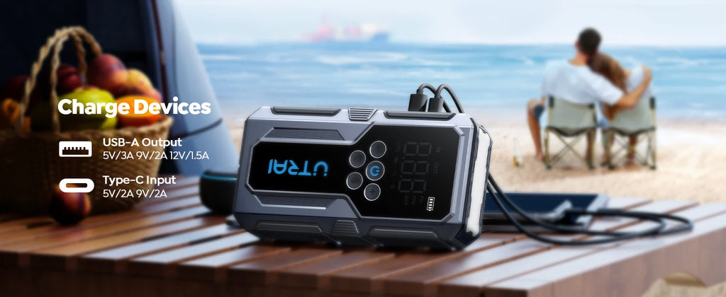 UTRAI JS-9 4-in-1 1500A Jump Starter with 150PSI Air Compressor & Power Bank