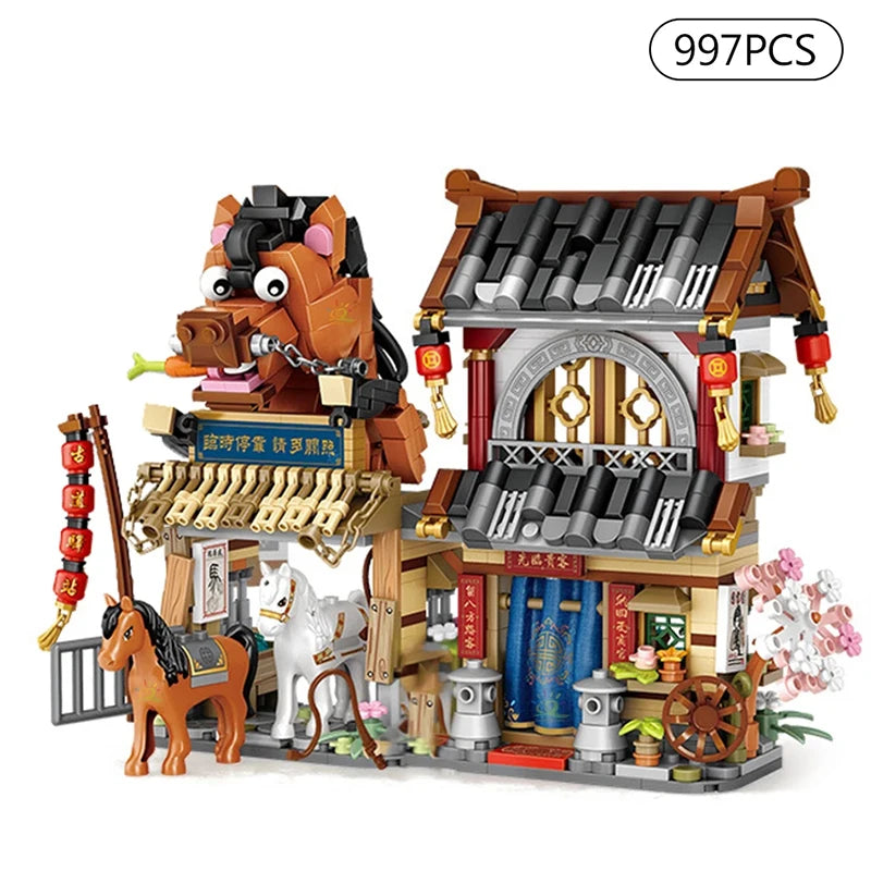 Japanese Street Shop Micro Building Blocks