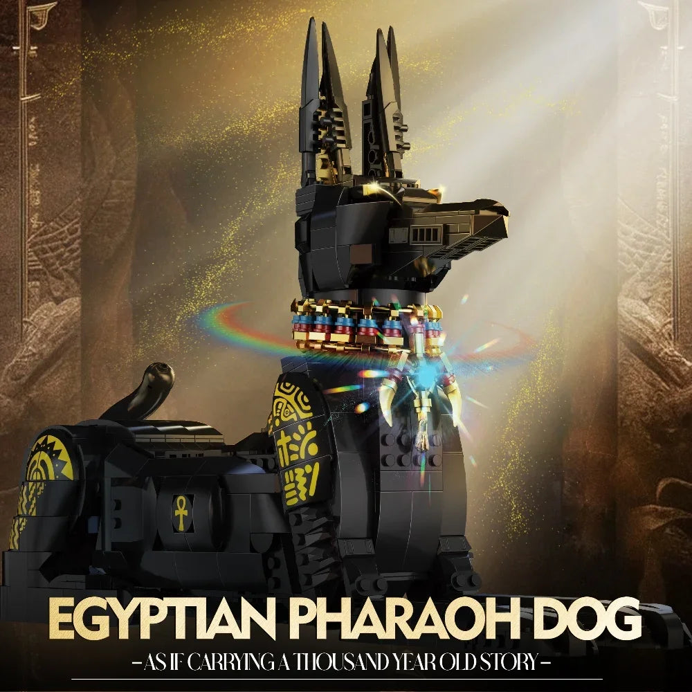 1208PCS Egyptian Anubis Building Blocks – 45cm Guardian Statue