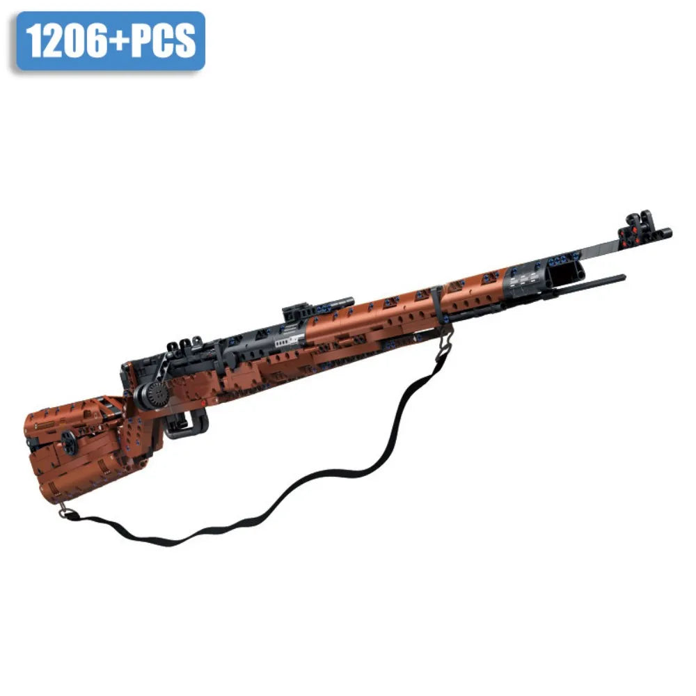 Classic Bolt-Action Rifle Building Block Collection – Military Model Kits