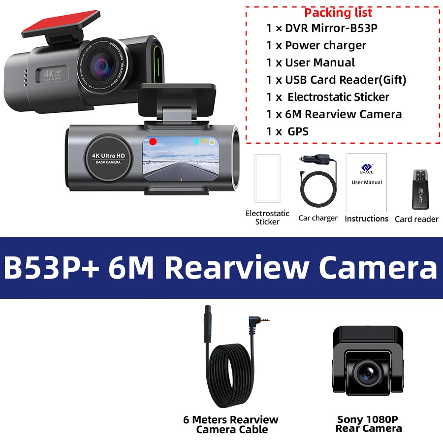 4K WiFi Dash Cam with Sony Sensor