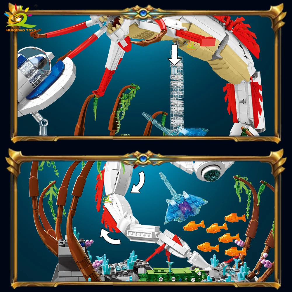 1,355PCS Deep Sea Death Monster Building Set