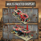 2,221PCS Abandoned Gas Station Building Set