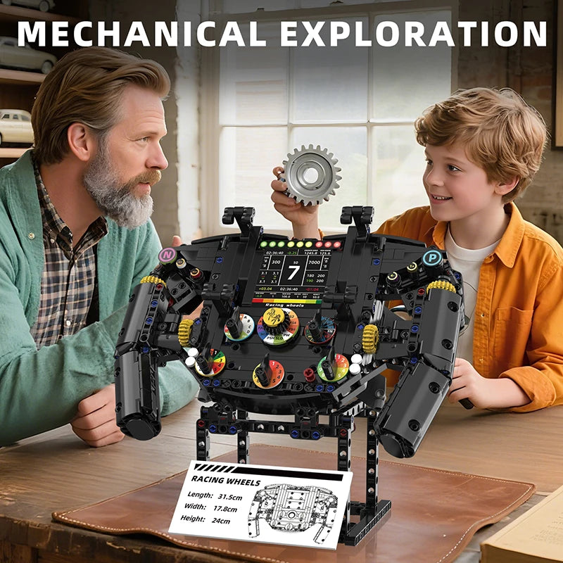 Formula Racing Steering Wheel Building Block Collection – 800+ Pieces