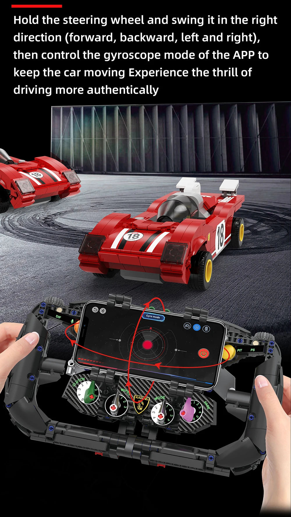 Formula Racing Steering Wheel Building Block Collection – 800+ Pieces