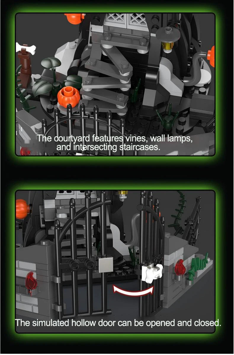 Nightmare-Inspired Haunted Mansion Building Block Collection – 581 Pieces