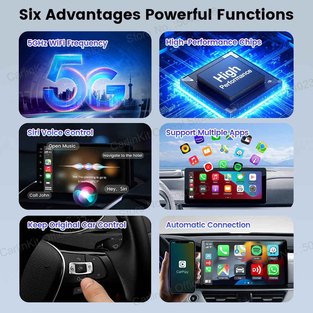 CarlinKit MINI 5 Wireless CarPlay Adapter