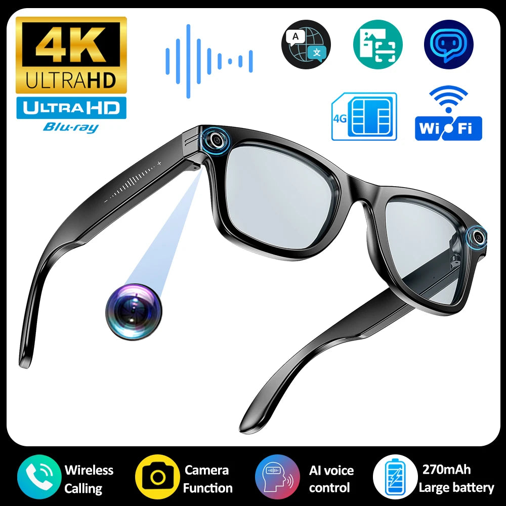 TOP SELLER - 2026 AI Smart Glasses – Live Translation, ChatGPT & HD Camera
