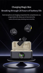 Wireless Dual Lavalier Microphone Kit for Android iPhone