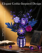 1218/822 PCS Dark Romance Gothic Bouquet Building Set – 2 Designs