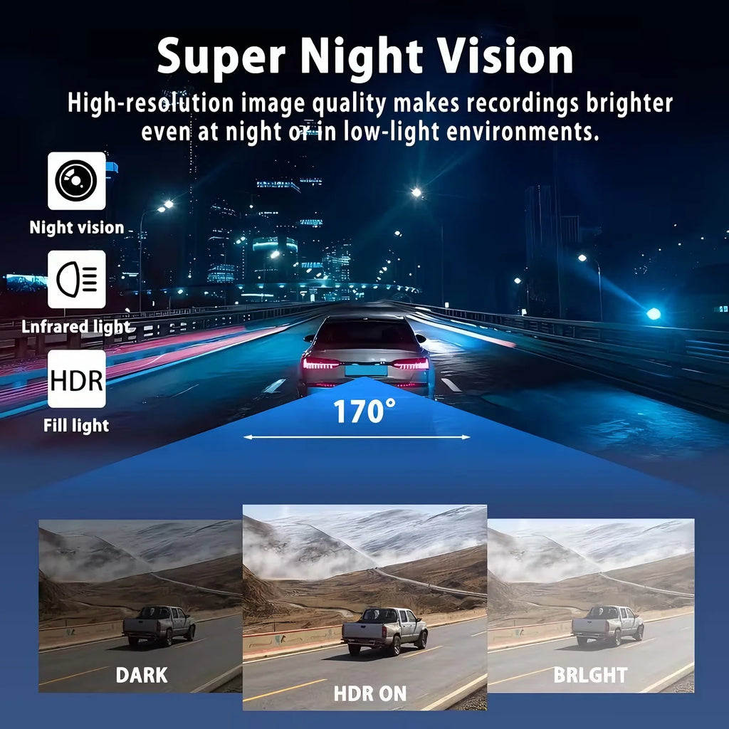 4-Camera 360° Dash Cam – Front, Rear & Side