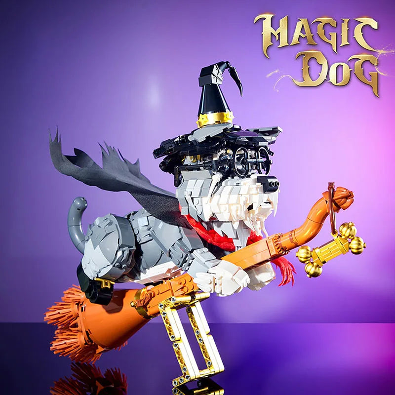 1,298PCS Magic Schnauzer &amp; Broom Building Set