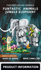 1306PCS Elephant Building Blocks – Animal Display Model