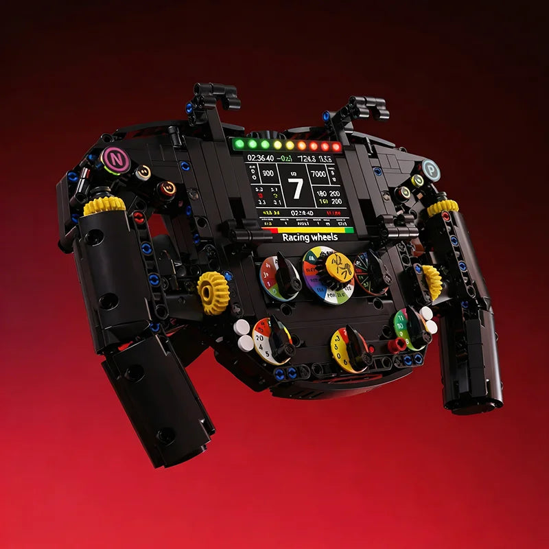 Formula Racing Steering Wheel Building Block Collection – 800+ Pieces