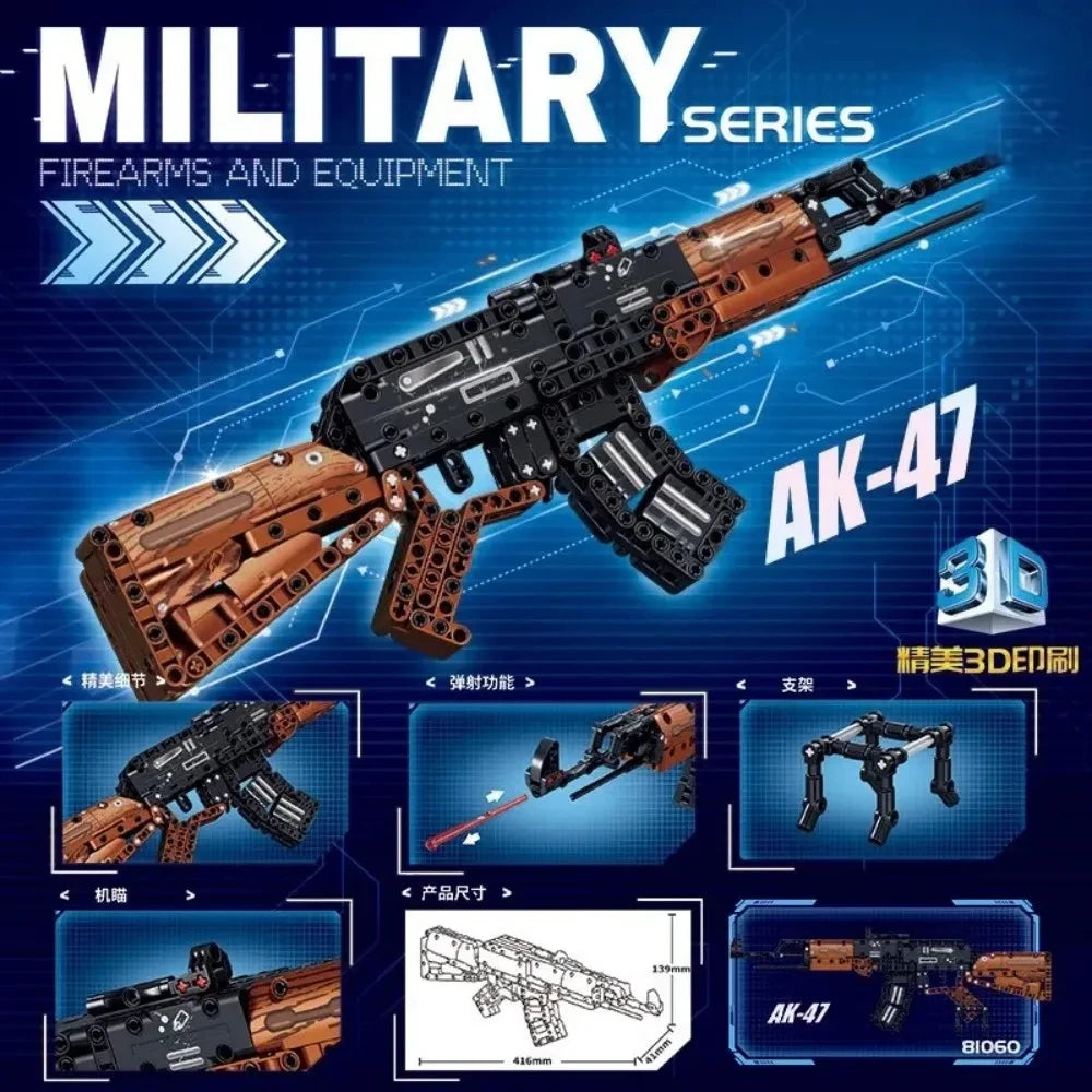 Classic Bolt-Action Rifle Building Block Collection – Military Model Kits