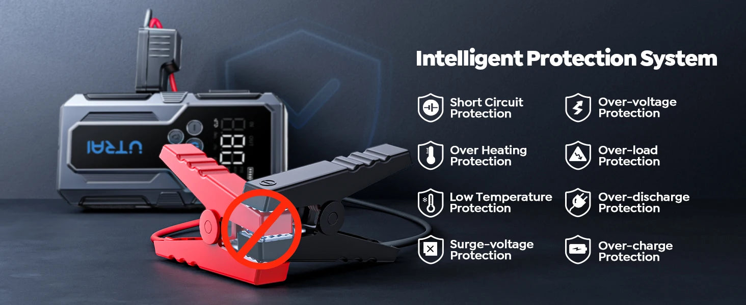 UTRAI JS-9 4-in-1 1500A Jump Starter with 150PSI Air Compressor & Power Bank