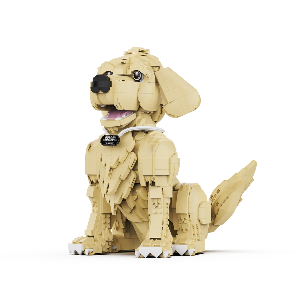 1754PCS Golden Retriever Building Blocks – Dog Display Model