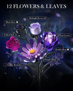 1218/822 PCS Dark Romance Gothic Bouquet Building Set – 2 Designs