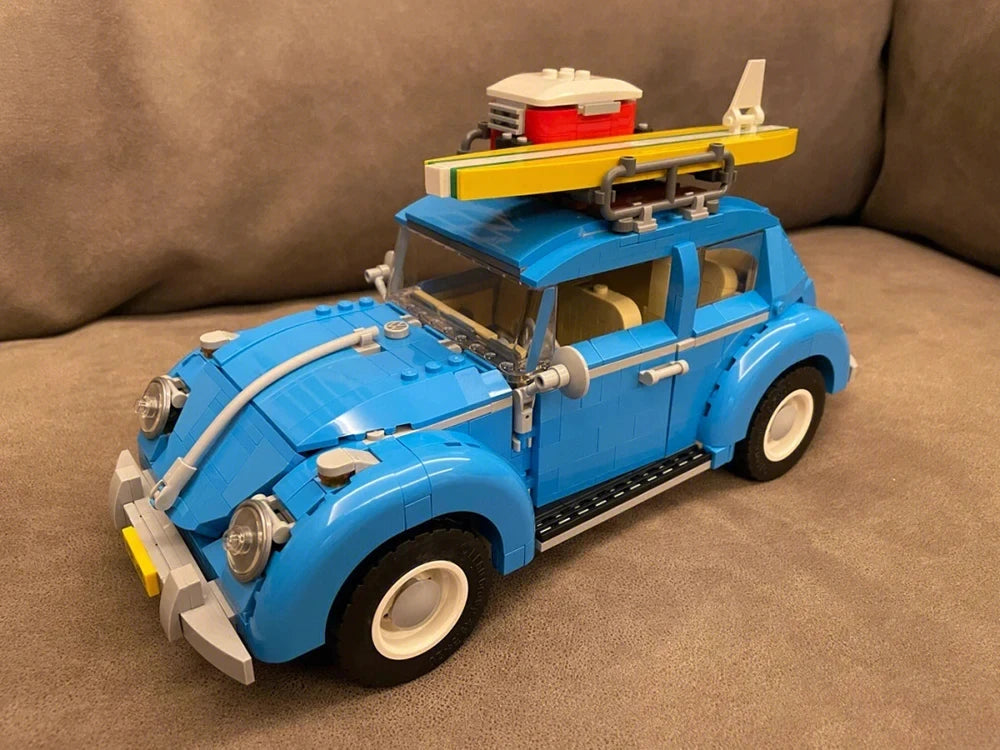 Blue Beetle Camper Van Building Block Set – 1,167 Pieces