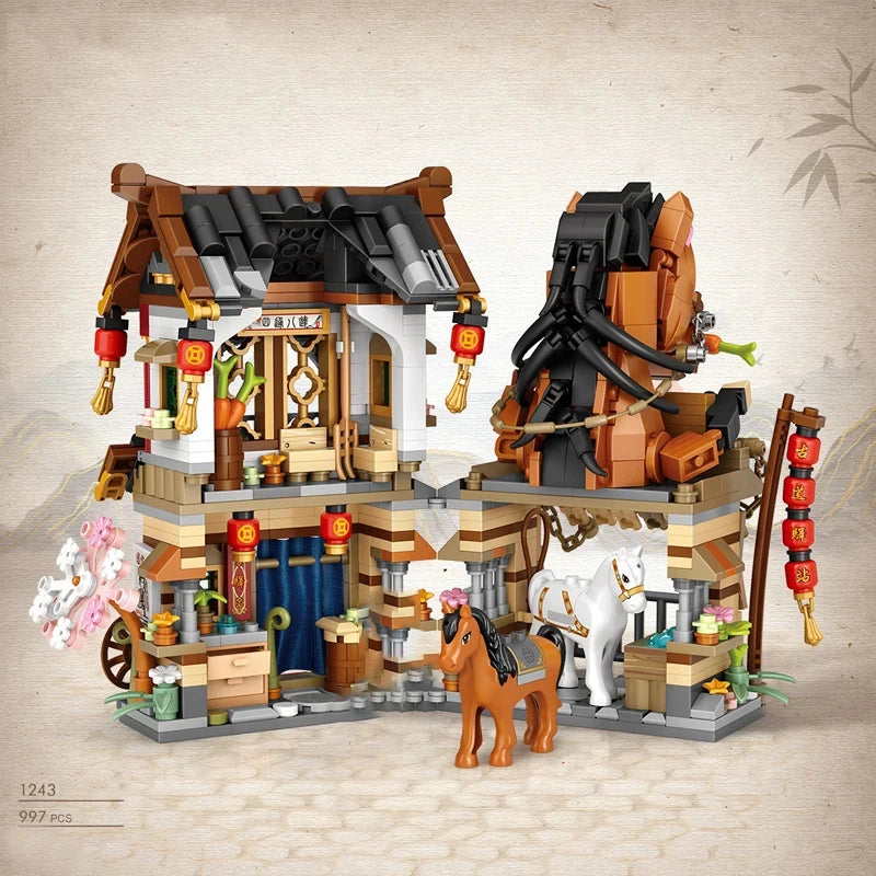 Japanese Street Shop Micro Building Blocks
