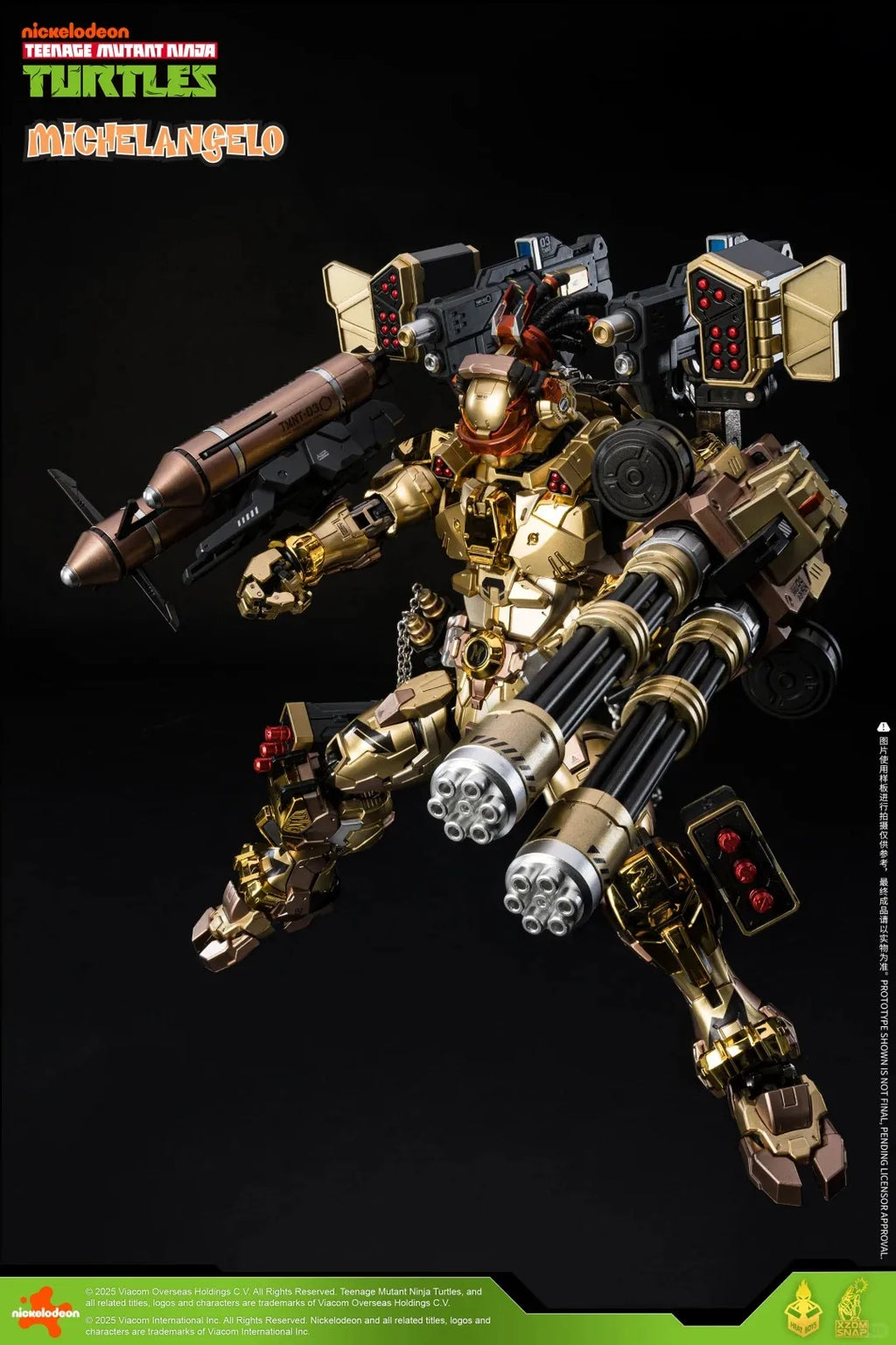 HEATBOYS Michelangelo Gold Shine Edition – Limited Edition Metal Mecha Collectible